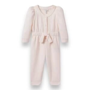 🆕 Janie and Jack NWT Pink Puff Sleeve Jumpsuit. Size 4.
